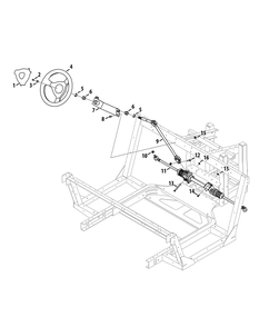 Steering Diagram and Parts List for 465 4X4-EFI-1I029Z-1H020Z-37BMD710 Cub Cadet Lawn Tractor Accessories